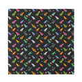 Pixel Spaceships Pattern Print Silk Bandana