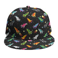 Pixel Spaceships Pattern Print Snapback Cap