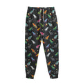 Pixel Spaceships Pattern Print Sweatpants
