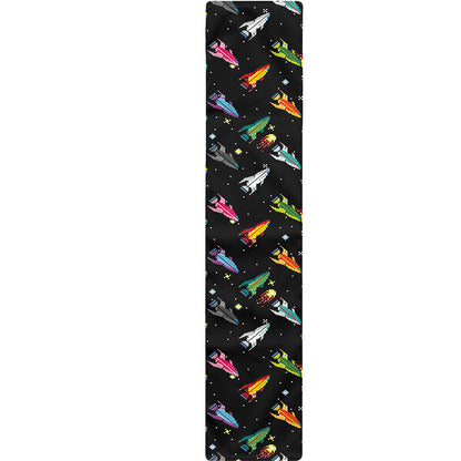 Pixel Spaceships Pattern Print Table Runner