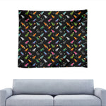 Pixel Spaceships Pattern Print Tapestry