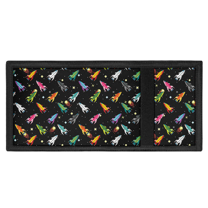 Pixel Spaceships Pattern Print Trifold Wallet