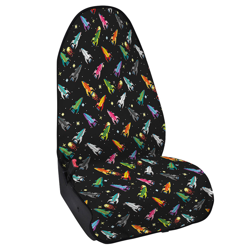 Pixel Spaceships Pattern Print Waterproof Car Seat Cover