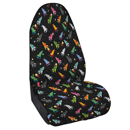 Pixel Spaceships Pattern Print Waterproof Car Seat Cover