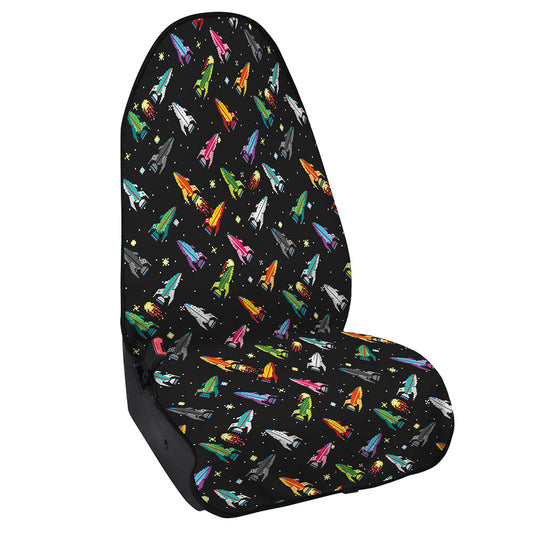 Pixel Spaceships Pattern Print Waterproof Car Seat Cover