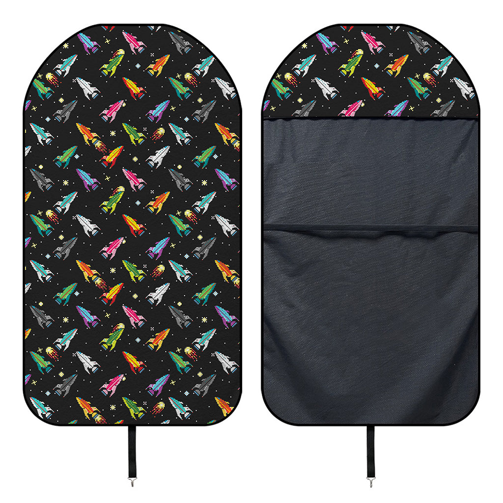 Pixel Spaceships Pattern Print Waterproof Car Seat Cover