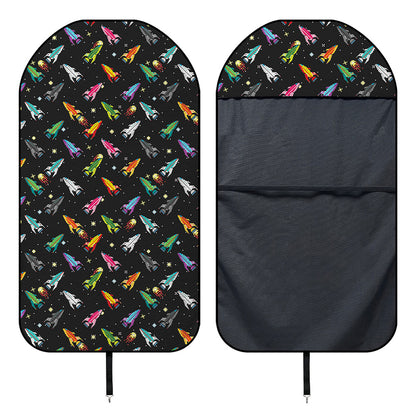 Pixel Spaceships Pattern Print Waterproof Car Seat Cover