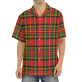Pixel Stewart Scottish Tartan Print Aloha Shirt