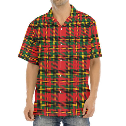Pixel Stewart Scottish Tartan Print Aloha Shirt