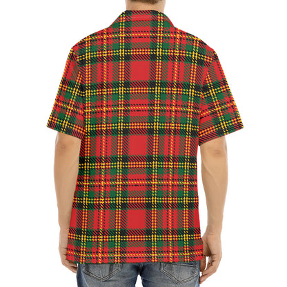 Pixel Stewart Scottish Tartan Print Aloha Shirt