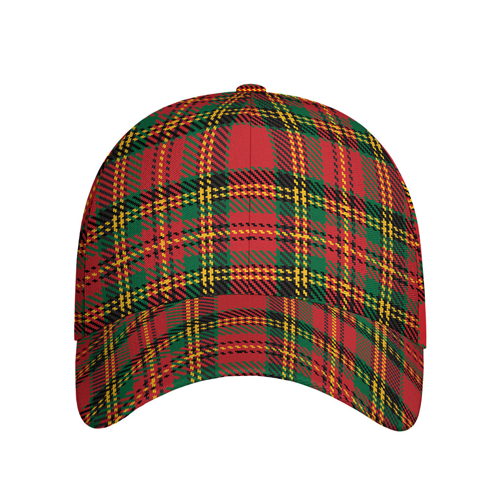 Pixel Stewart Scottish Tartan Print Baseball Cap