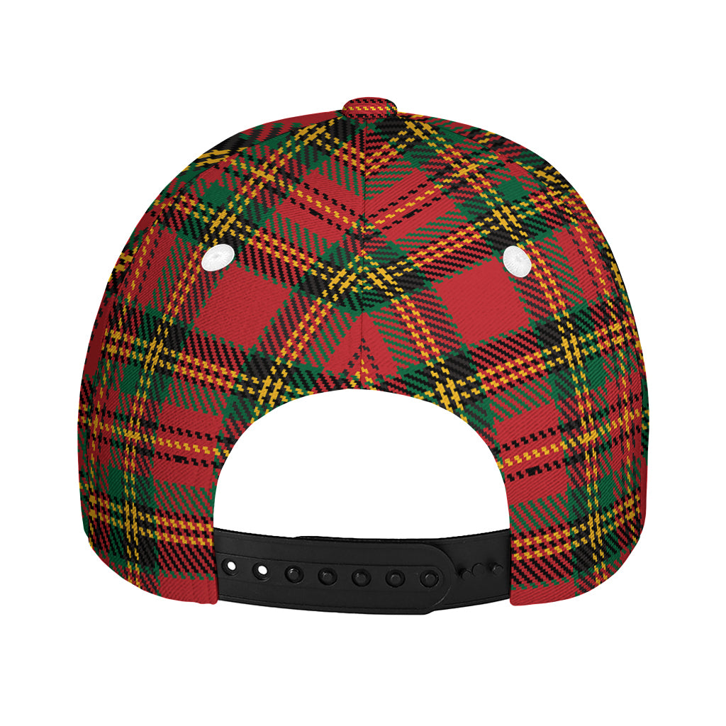 Pixel Stewart Scottish Tartan Print Baseball Cap