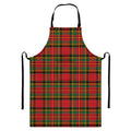 Pixel Stewart Scottish Tartan Print Bib Apron With Pocket