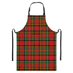 Pixel Stewart Scottish Tartan Print Bib Apron With Pocket