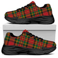 Pixel Stewart Scottish Tartan Print Black Chunky Shoes