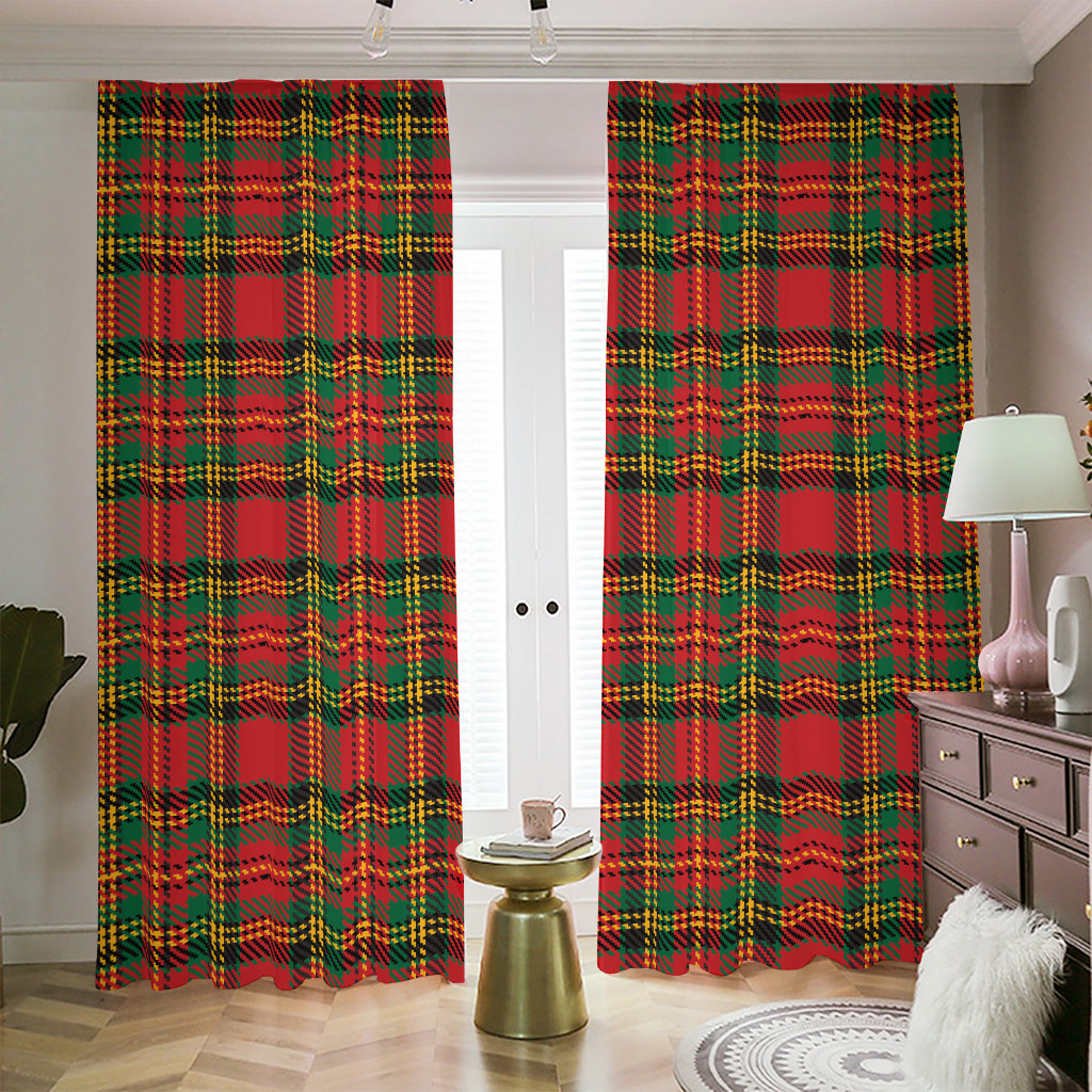 Pixel Stewart Scottish Tartan Print Blackout Pencil Pleat Curtains