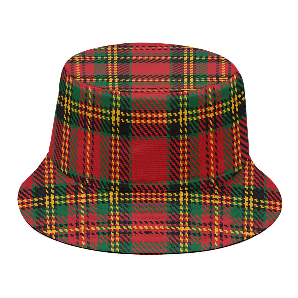 Pixel Stewart Scottish Tartan Print Bucket Hat