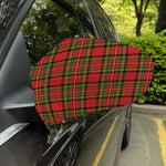 Pixel Stewart Scottish Tartan Print Car Side Mirror Covers