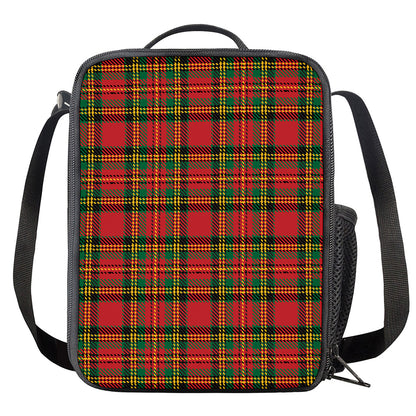 Pixel Stewart Scottish Tartan Print Crossbody Lunch Bag