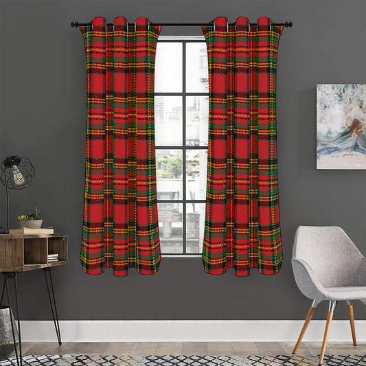 Pixel Stewart Scottish Tartan Print Curtain