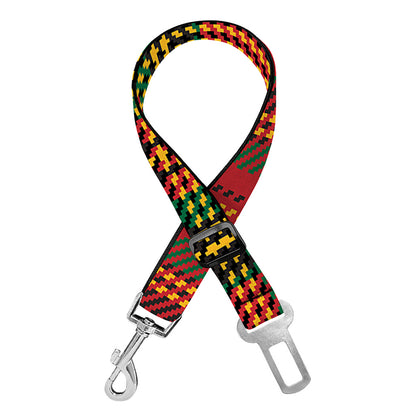 Pixel Stewart Scottish Tartan Print Dog Seat Belt