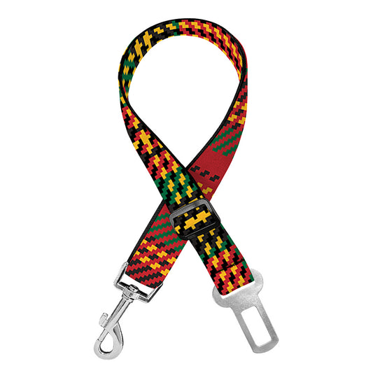 Pixel Stewart Scottish Tartan Print Dog Seat Belt