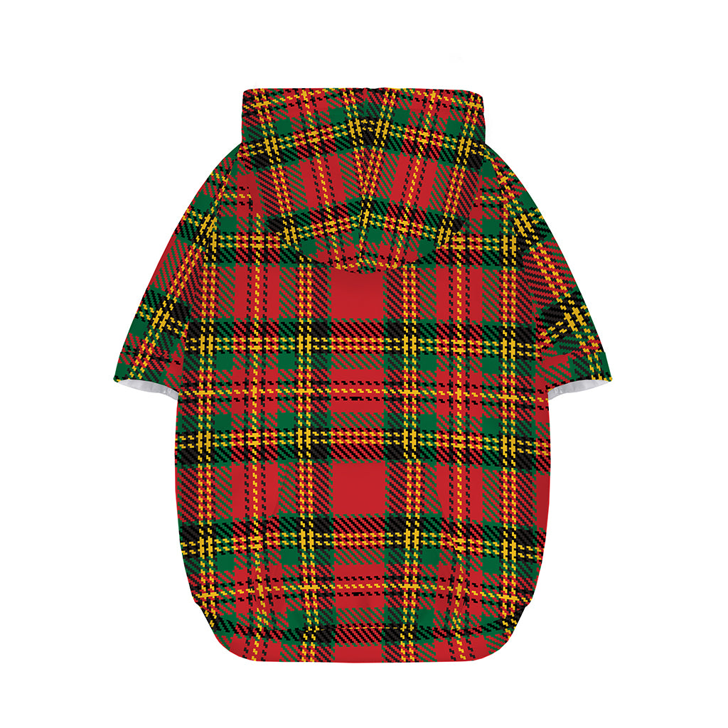 Pixel Stewart Scottish Tartan Print Dog Zip Up Hoodie