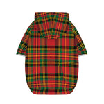 Pixel Stewart Scottish Tartan Print Dog Zip Up Hoodie
