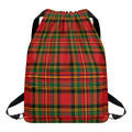 Pixel Stewart Scottish Tartan Print Drawstring Backpack