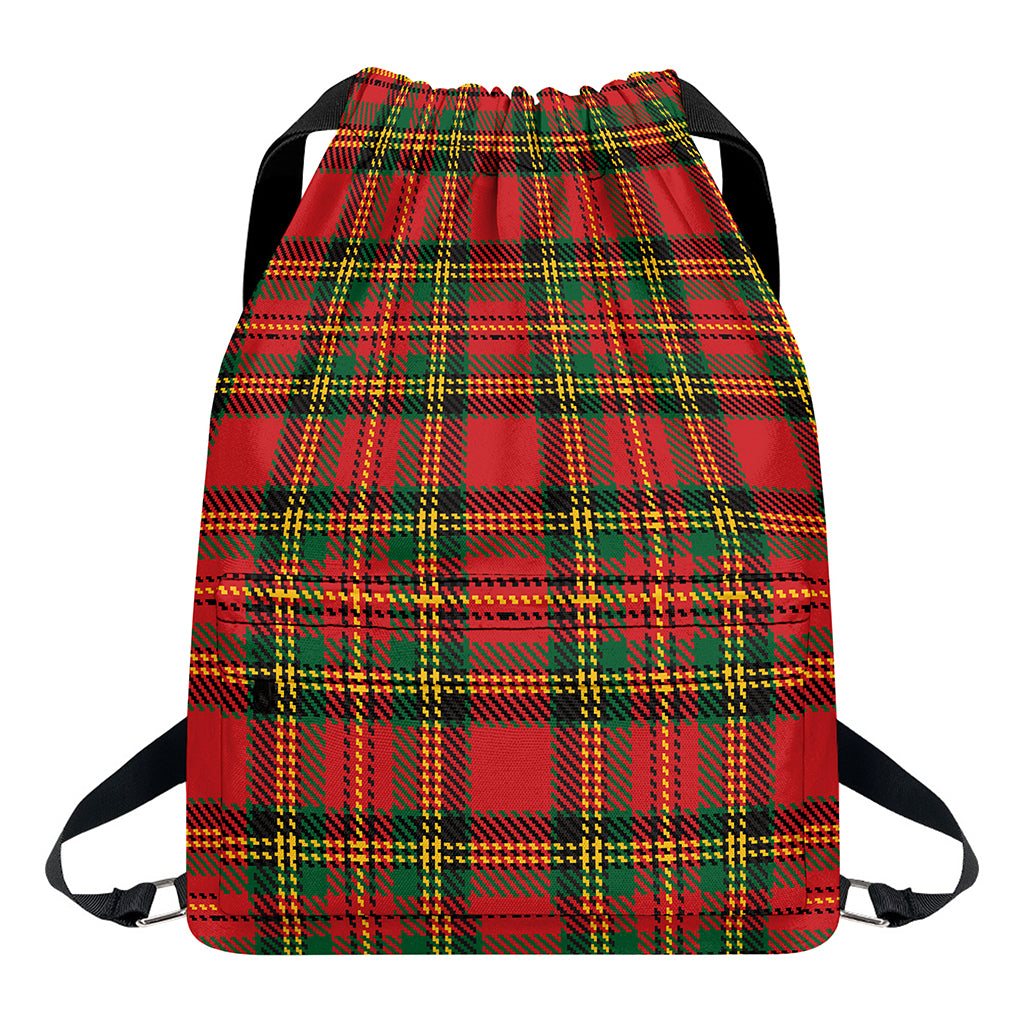 Pixel Stewart Scottish Tartan Print Drawstring Backpack