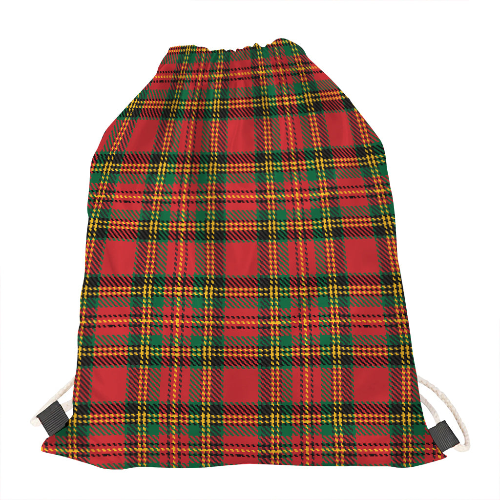 Pixel Stewart Scottish Tartan Print Drawstring Bag