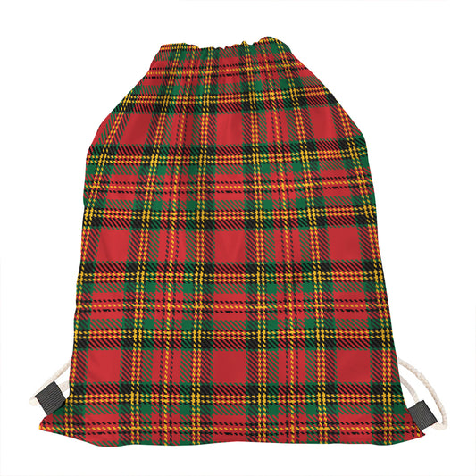 Pixel Stewart Scottish Tartan Print Drawstring Bag