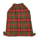 Pixel Stewart Scottish Tartan Print Drawstring Bag