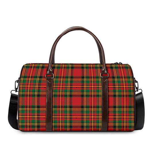 Pixel Stewart Scottish Tartan Print Duffle Bag