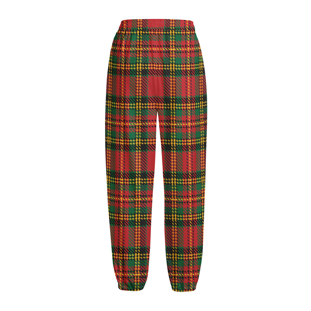 Pixel Stewart Scottish Tartan Print Fleece Lined Knit Pants