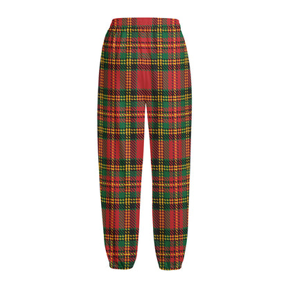 Pixel Stewart Scottish Tartan Print Fleece Lined Knit Pants