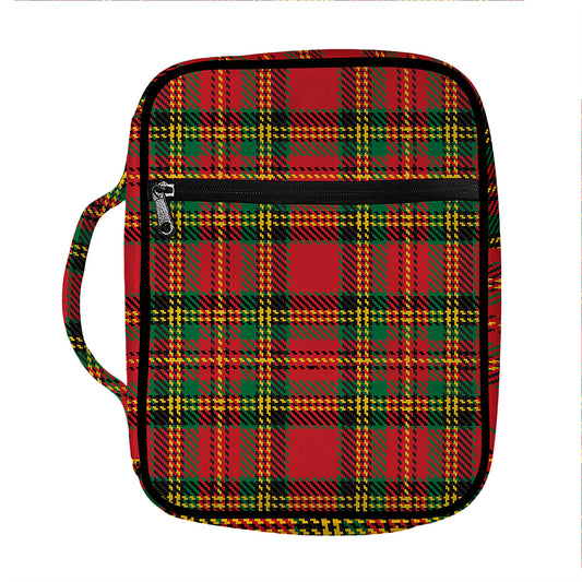 Pixel Stewart Scottish Tartan Print Front Pocket Bible Bag