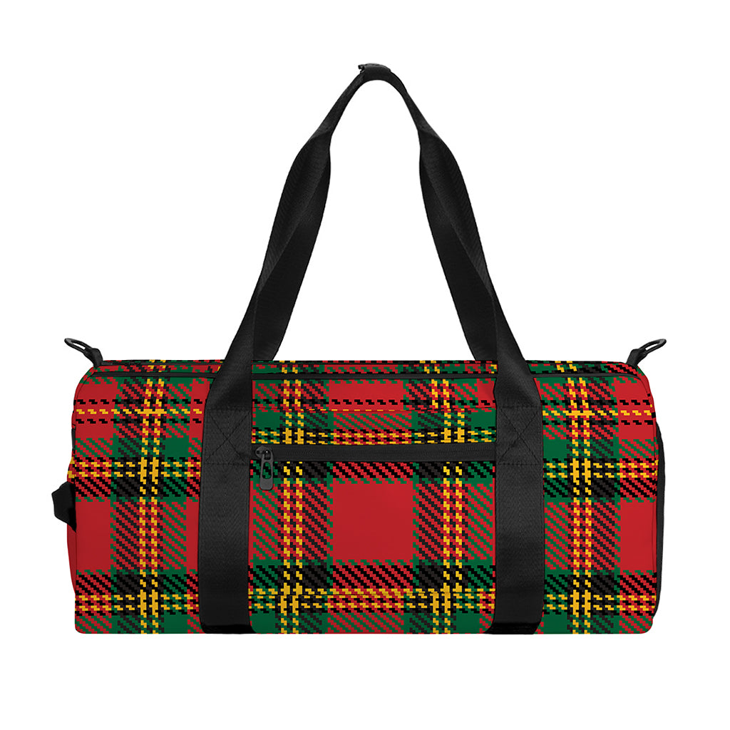 Pixel Stewart Scottish Tartan Print Gym Bag