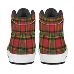 Pixel Stewart Scottish Tartan Print High Top Leather Sneakers