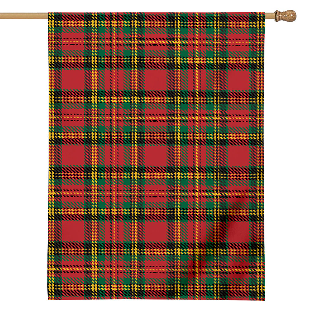 Pixel Stewart Scottish Tartan Print House Flag