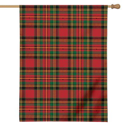 Pixel Stewart Scottish Tartan Print House Flag