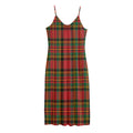 Pixel Stewart Scottish Tartan Print Jersey Midi Cami Dress