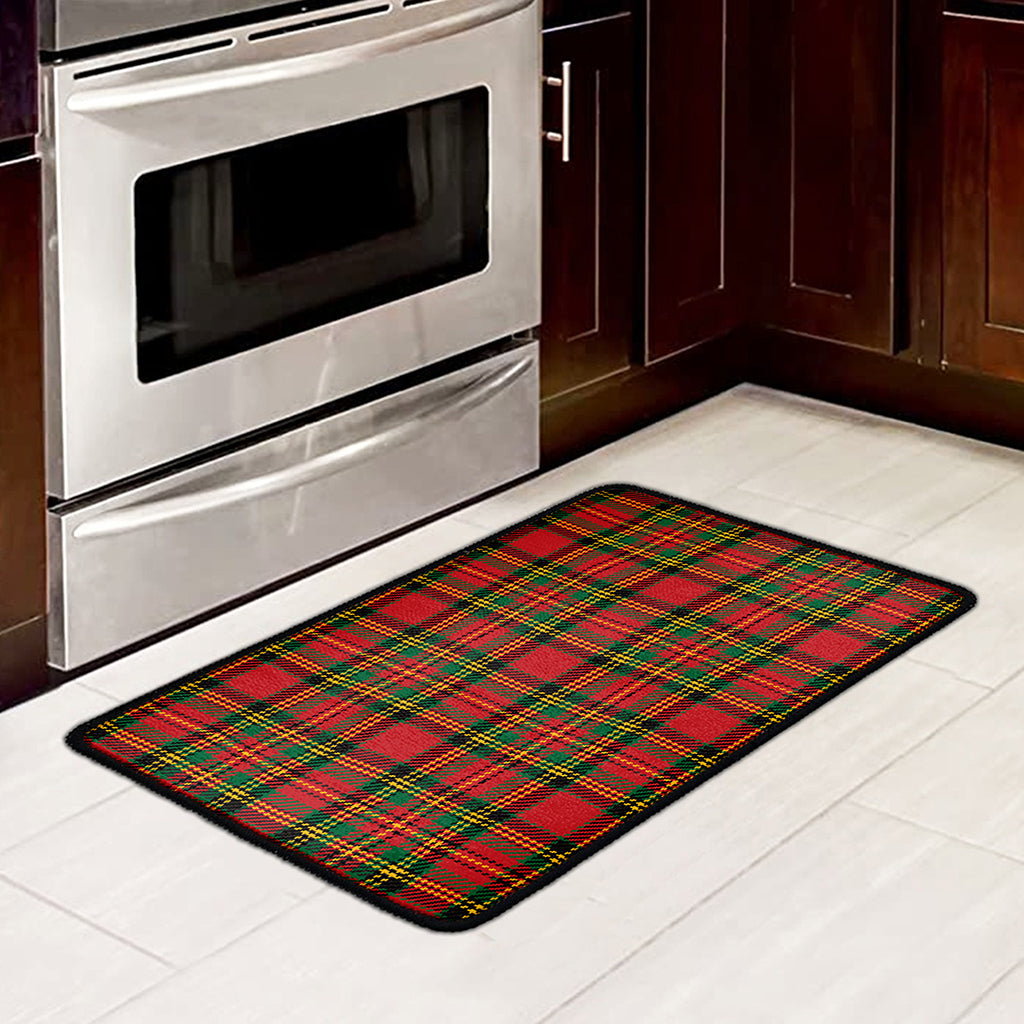Pixel Stewart Scottish Tartan Print Kitchen Mat