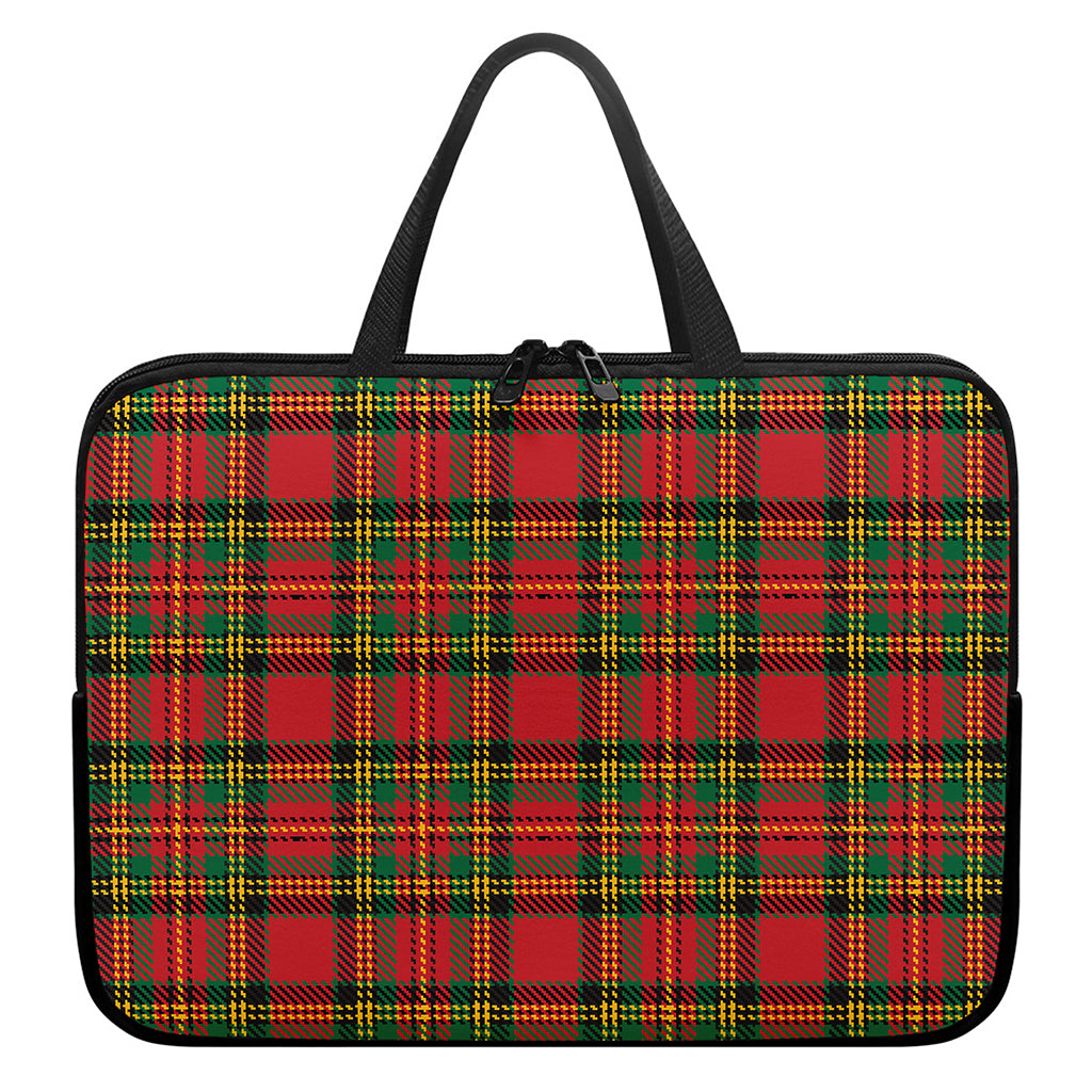 Pixel Stewart Scottish Tartan Print Laptop Sleeve With Handle