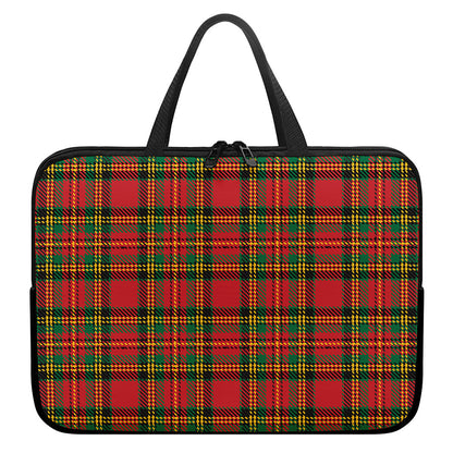 Pixel Stewart Scottish Tartan Print Laptop Sleeve With Handle