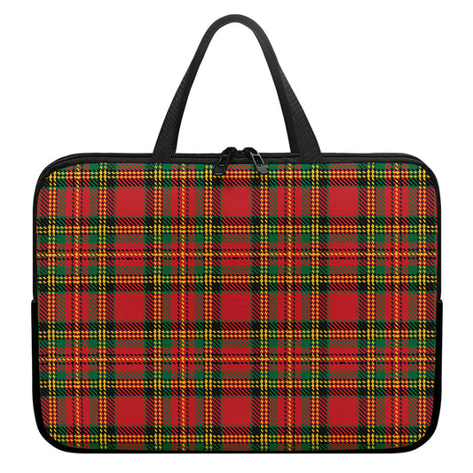Pixel Stewart Scottish Tartan Print Laptop Sleeve With Handle