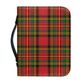 Pixel Stewart Scottish Tartan Print Leather Bible Cover