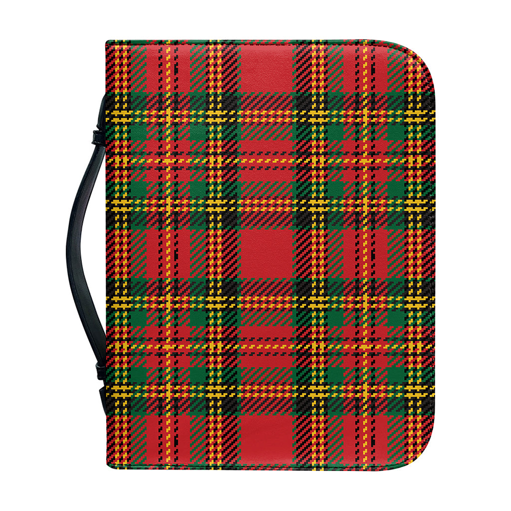Pixel Stewart Scottish Tartan Print Leather Bible Cover