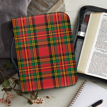 Pixel Stewart Scottish Tartan Print Leather Bible Cover