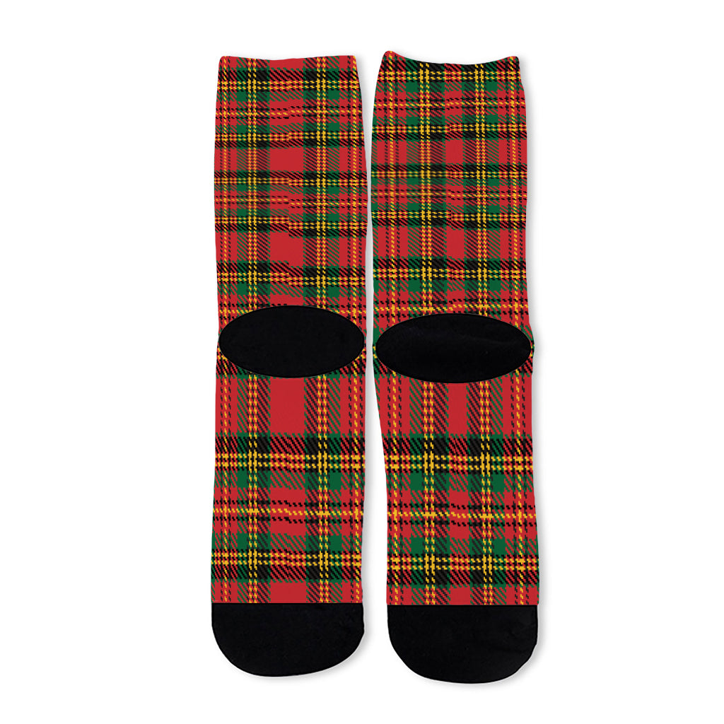 Pixel Stewart Scottish Tartan Print Long Socks